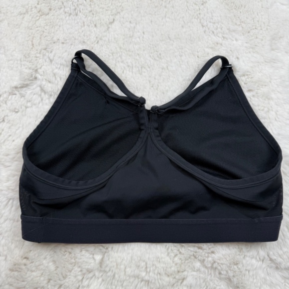 Nike Dri Fit Indy Women's Sports Bra Adjustable Straps Black White Large - Picture 3 of 6